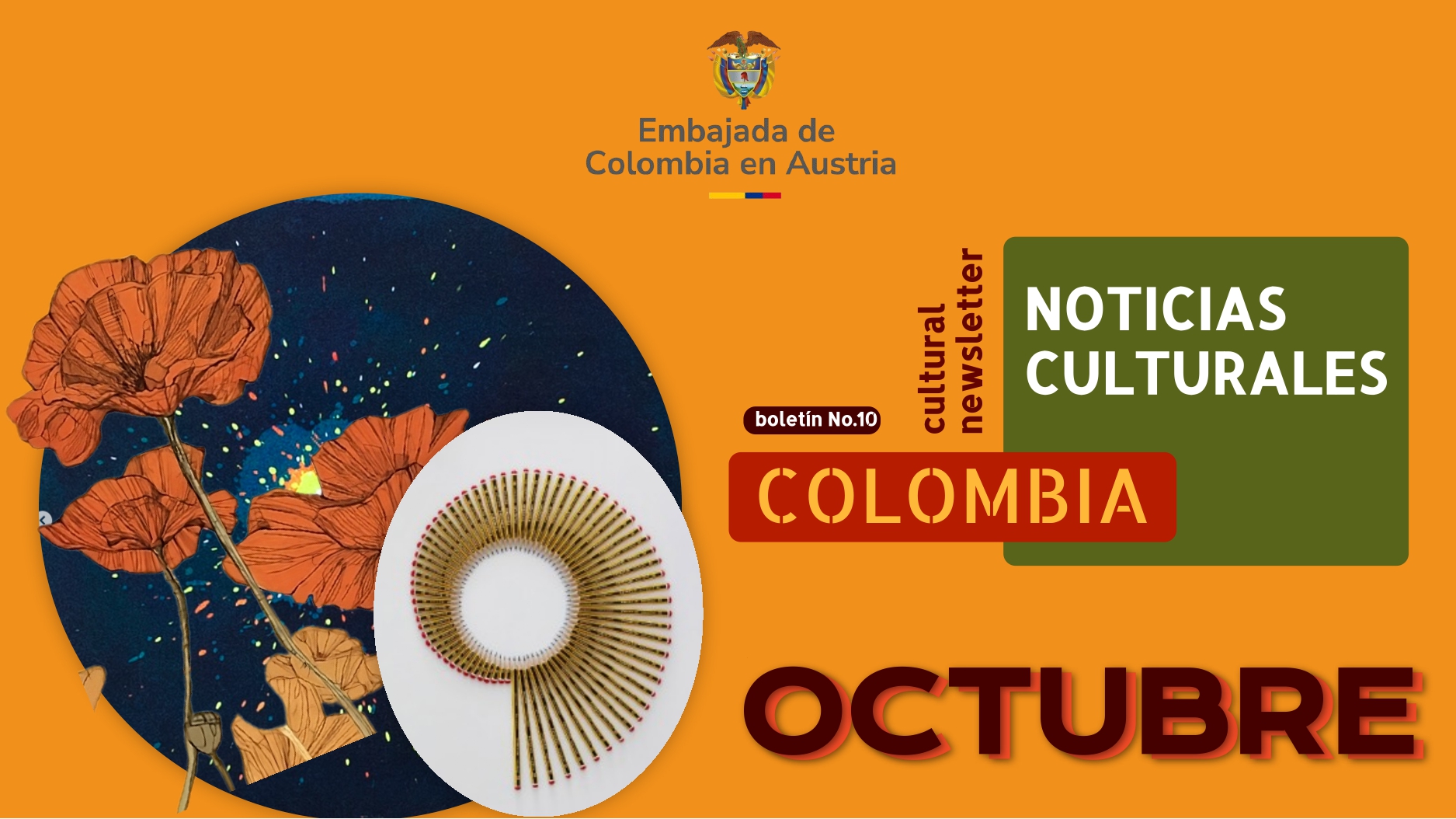 Agenda Cultural para octubre de 2024 publicada por la Embajada de Colombia en Austria