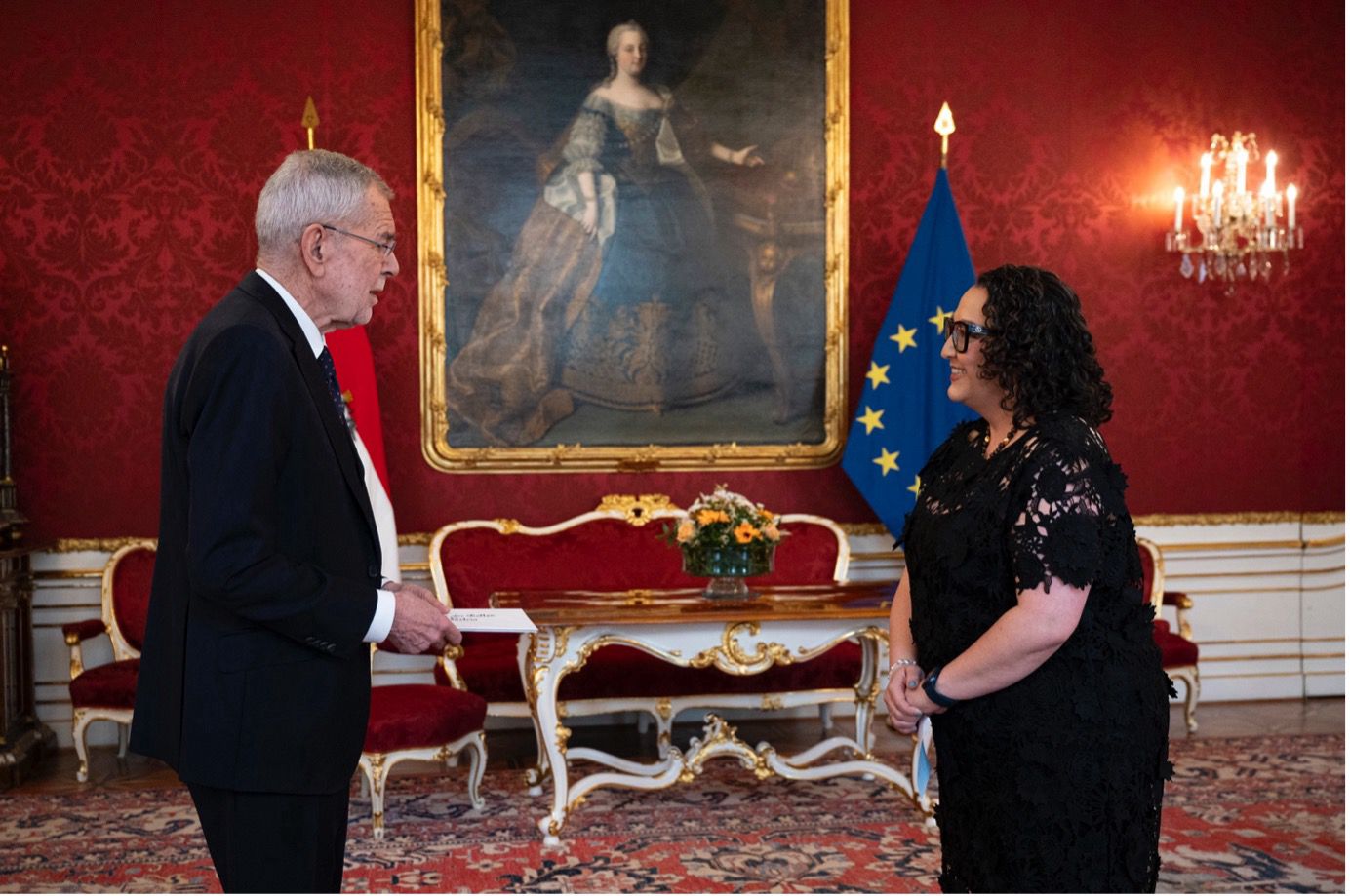 Embajadora Marcela Tovar Thomas presentó sus Cartas Credenciales ante el Presidente de la República Federal de Austria, Alexander Van der Bellen.