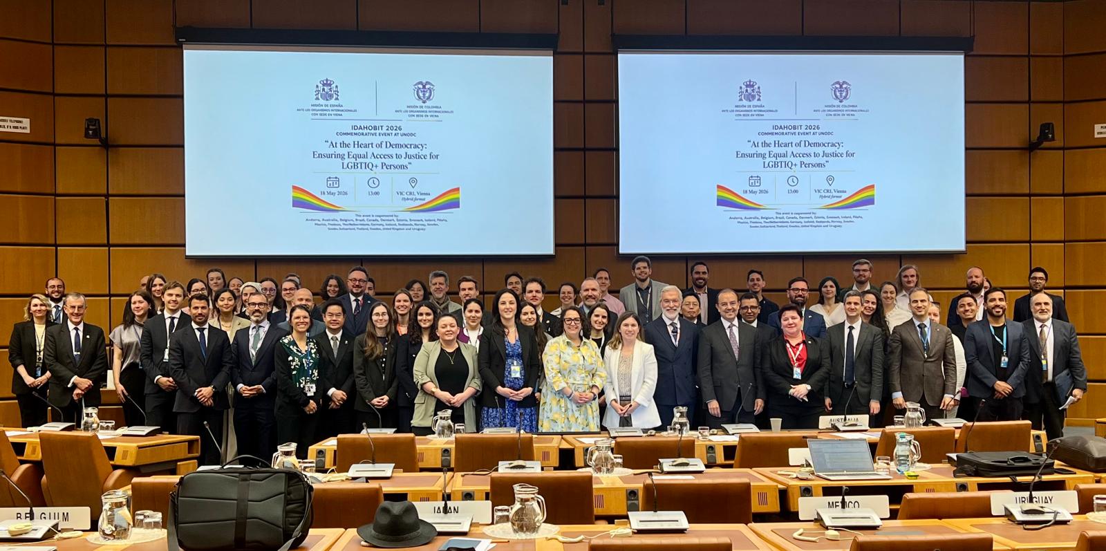 Colombia coorganiza en Viena la conmemoración del Día Internacional contra la Homofobia, la Bifobia y la Transfobia