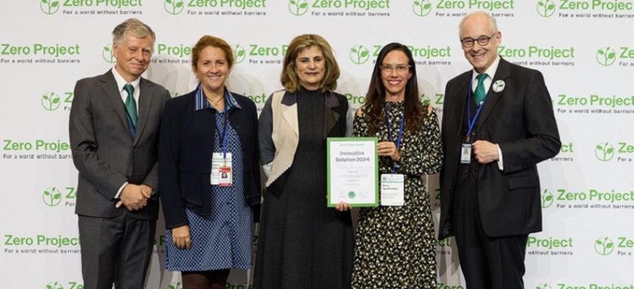 Dos proyectos colombianos son galardonados en los premios The Zero Project en la Oficina de Naciones Unidas en Viena