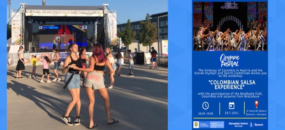 Salsa olímpica en Eslovaquia con la embajada de Colombia en Austria en el marco del Festival Olímpico 